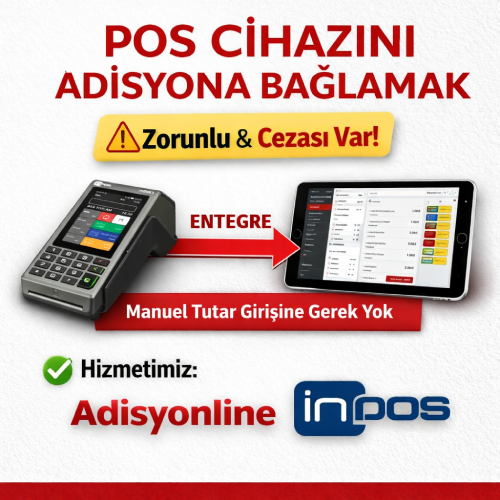 Pos cihazı adisyona bağlama